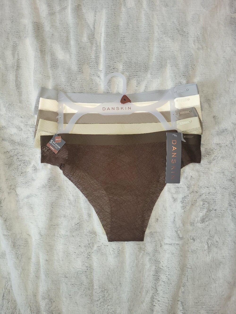 5-Pack Danskin Intimates Womens Size Small No Show Cheeky Panties Underwear
